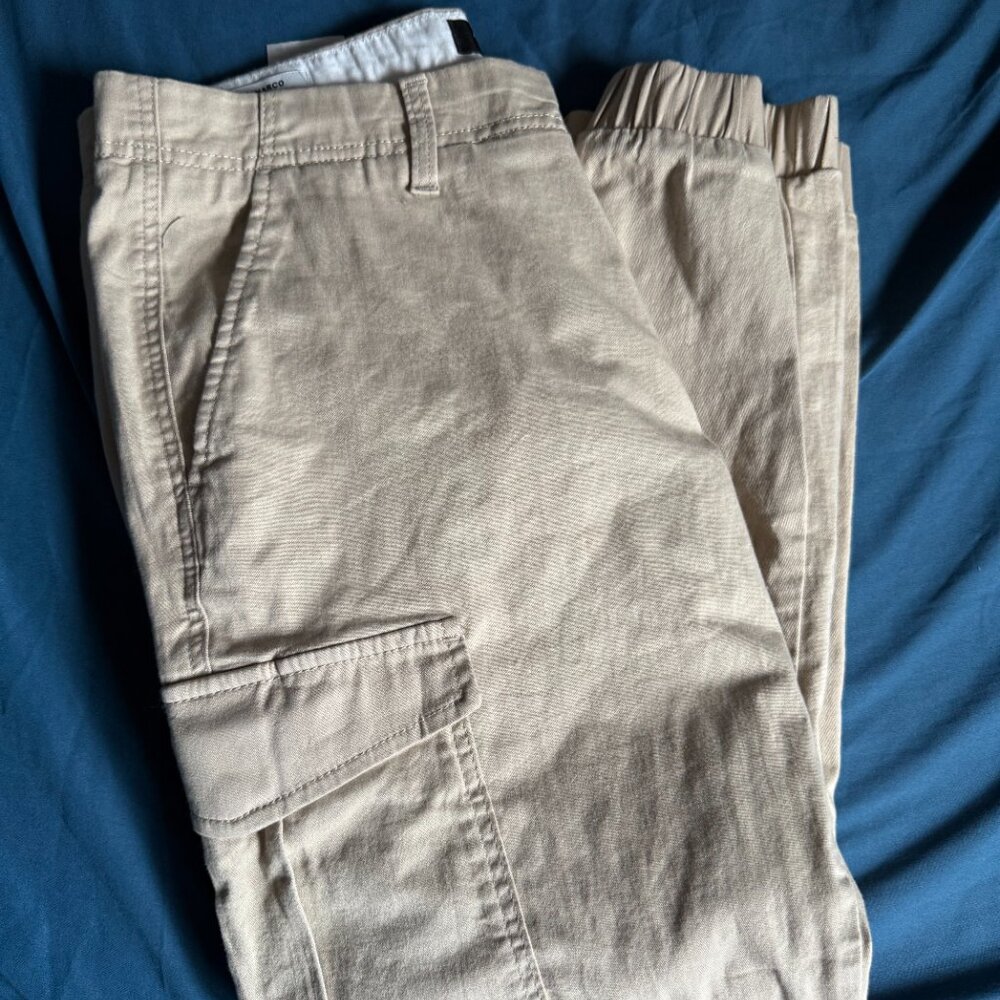 Jack & Jones Slim Marco Beige Cargo Pants Joggers Mens 34x30